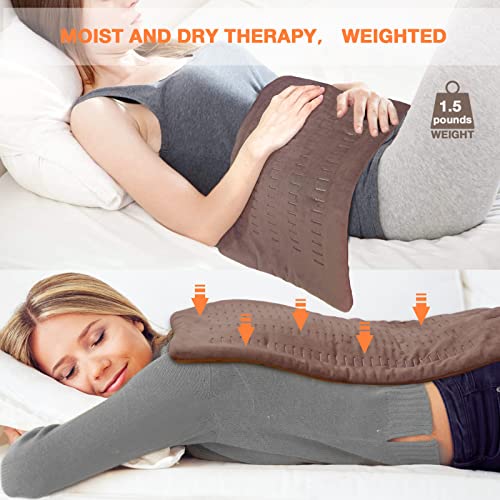 1.5lb Electric Weighted Heating Pad for Back Pain Relief
| Electric Heating Pad for Cramps Relief - 12'' x 24" Hot Heat
