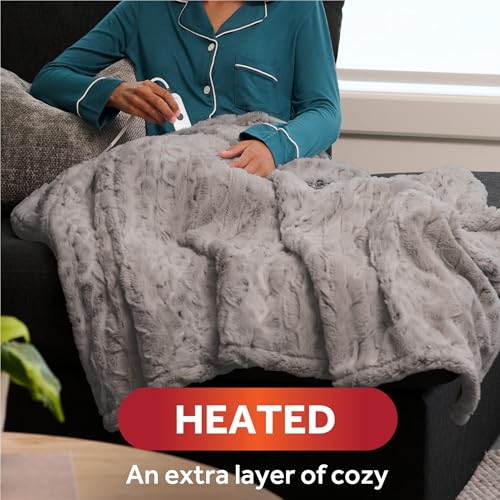  Sunbeam Electric Throw Royal Faux Fur Heated Blanket for Cold Nights
| Sunbeam 4 Heat Settings Electric Throw Blanket f