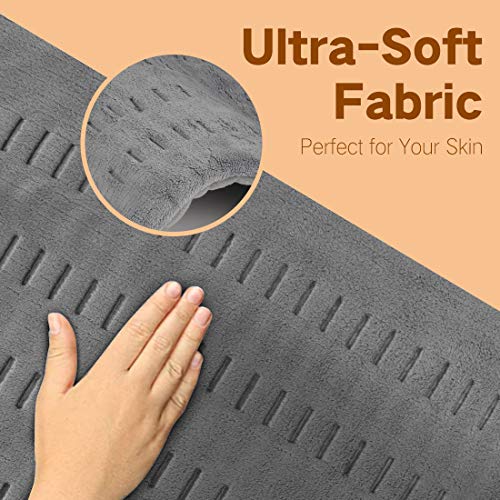 ZXU Back Pain Relief Heating Pad, Ultra Soft Moist Heat Pad, Auto Shut-Off, 12" x 24", Neck & Shoulder Relief, Machine W