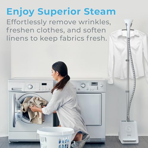 Pure Enrichment PureSteam Pro - Professional Upright Clothes Steamer for Wardrobes & Home Use - Heats in 45 Seconds with